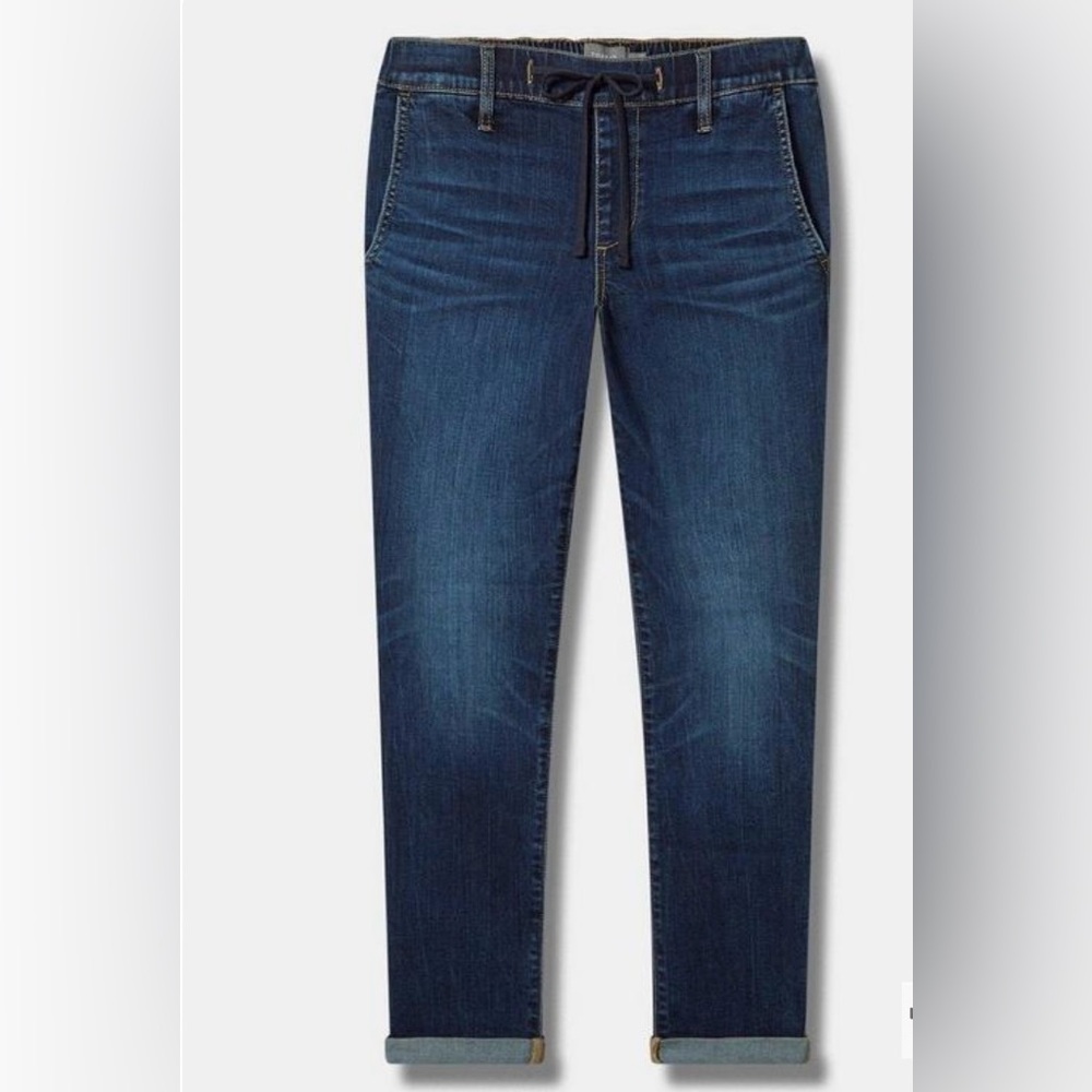 NWT Torrid Boyfriend Straight Super Soft Mid-Rise Jean Dark Blue Regular Pull-On